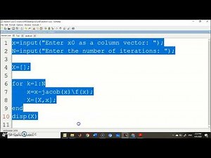 Nonlinear System using Newton Method (Scilab)