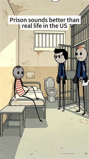 Prison sounds better than real life in the us#animation #funny #comedy #usa #prison