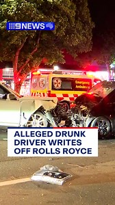 An alleged drunk driver has been charged after crashing her Rolls Royce into a Mercedes Benz, driven by a celebrity chauffeur. #9News READ: https://nine.social/ZOR | 9 News Gold Coast