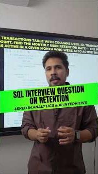 SQL Interview Question on Retention. #sql #dataanalytics #datascience