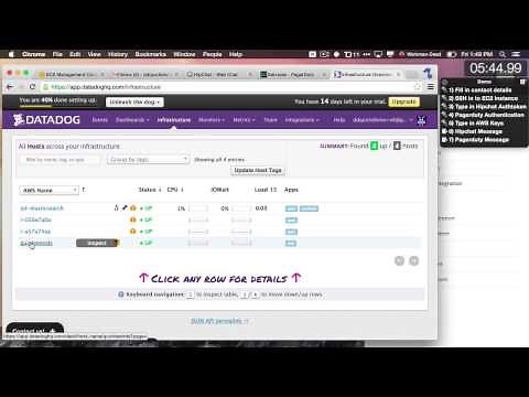 Datadog: 4 Hosts, 5 Integrations, 8 Minutes, Boom!