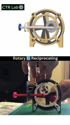 Rotary ➜ Reciprocating Motion Explained 🤯⚙️ #shorts