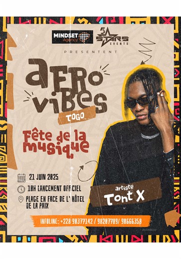 @Tony X retrouvez votre artiste préféré sur la scène de la fête musicale aujourd'hui à partir de 18H. Un show 100 % gratuit . Nous vous attendons massivement... #a#afrovibestogo ##fêtelamusiquet#togovi228🇹🇬🇹🇬 #viralforyoupage