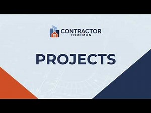 Project Dashboard and Project Module in Contractor Foreman