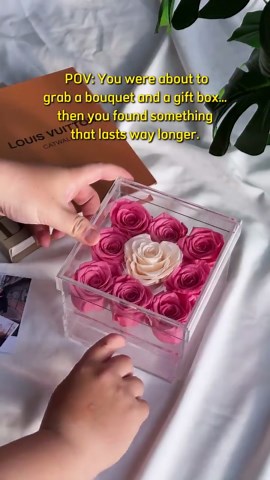 Anniversary Gift for Her, Preserved Rose Box With Keepsake Drawer, Romantic Birthday Gift for Wife, Gift for Mom. - Etsy