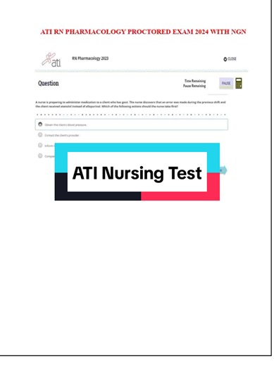 ATI Nursing Test #nurse #pharmacology #medtok #nurselife