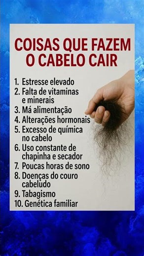 ⚠️Causas Mais Comuns de Queda de Cabelo Que Quase Ninguém Percebe! 😱💇‍♂️