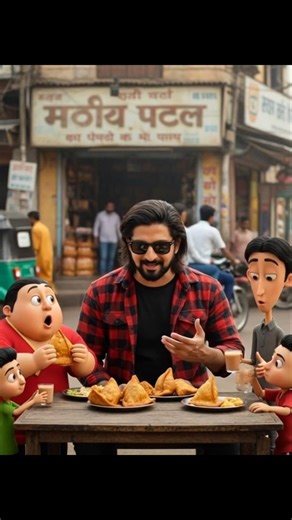 Chai, samosa aur guftagu 😄 | Fun street moment. #ai #funny #comedy #youtubeshorts