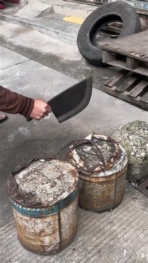 Hand-Forged Knife sharpness testing demo Shorts