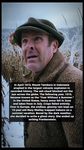 The eruption of Mount Tambora in April 1815