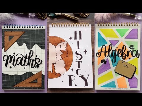 Top 5 Front Page Ideas You Must Try! 📓 | DIY Notebook Cover | NhuanDaoCalligraphy