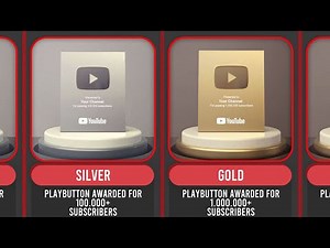 All YouTube Play Buttons - Creator Awards Comparison (+ Specials)