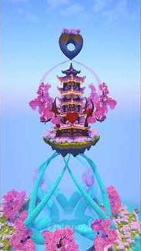 Minecraft: Beginner Cherry Japanese Pagoda Build Timelapse (Easy Version)