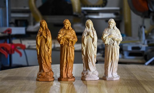 Handmade Wood Carving: Jesus Christ With Lamb Statue, Religious Decor - Etsy