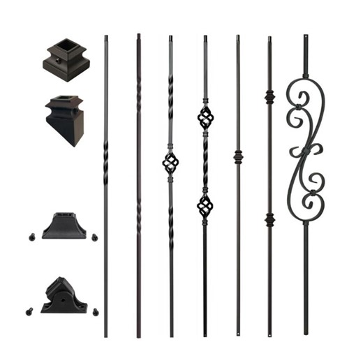 Satin Black Stair Iron Baluster: Classic Metal Spindle 1/2''x1/2''x44'' - Etsy
