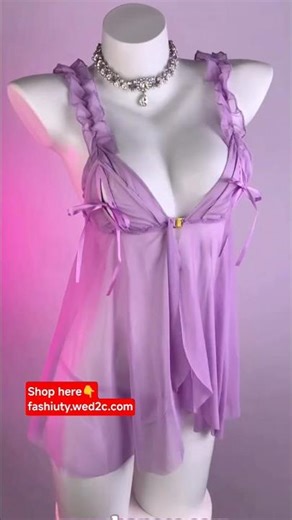 Purple Sheer Babydoll Lingerie Try-On Haul ✨ Sexy Lavender Transparent Nightie Chemise 2026