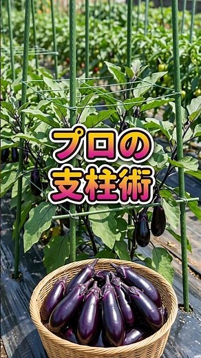 [Eggplant Growing] The Ultimate Staking Method to Beat Wind and Rain #shorts #homegardening #regr...