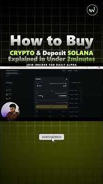 How to Buy Crypto & Deposit Solana in 2 Minutes (Beginner Guide) | Circle Insider