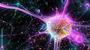 Highpowered animation of protein kinase signaling pathways within a single cell highlighting intricate network of interactions.