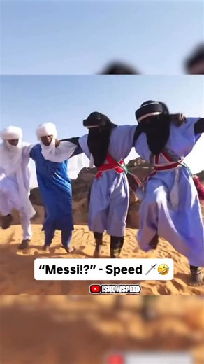 ESPN FC on Instagram: "Speed challenges fan to an impromptu sword fight after saying he liked Messi ⚔️😂 (via @ishowspeed)"