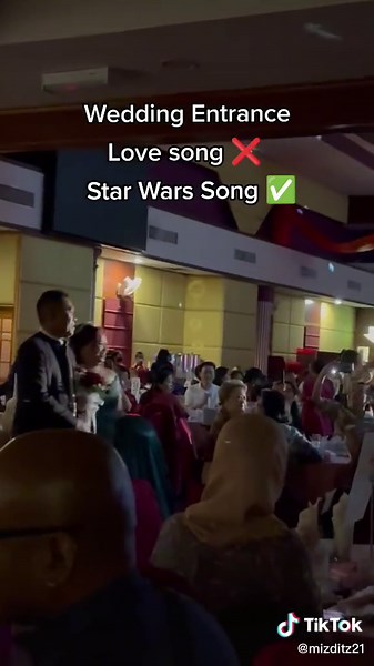 Unique Star Wars Wedding Entrance with Imperial March