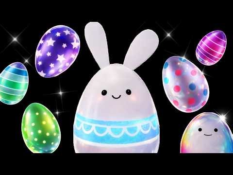 Baby Sensory Video | Colorful Easter Bunny Eggs for Babies to Watch 🐰✨