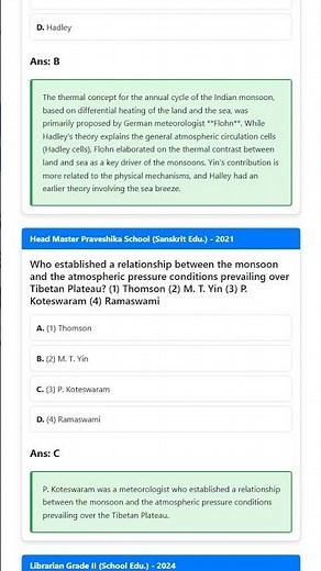 Seasonal Wind Systems: Monsoons