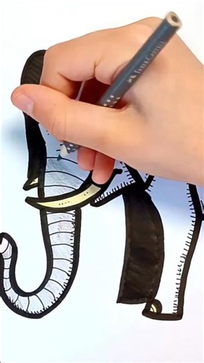 How to Draw a CUTE Elephant 🐘✨ Marker Speedrun!