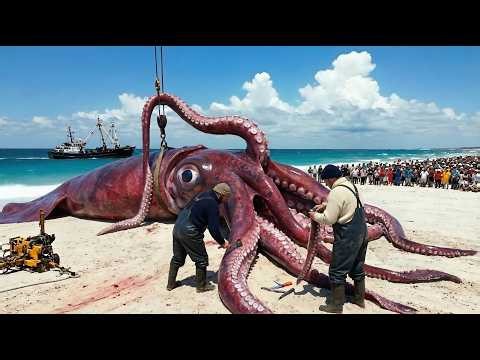 How Fishermen Catch 1400 Pound Giant Colossal Squid – A Documentary About Deep-sea Fishing