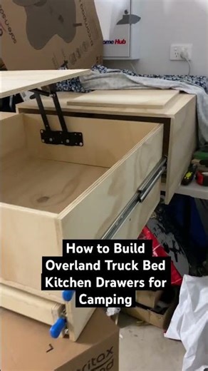How to Build Overland Truck Bed Kitchen Drawers for Camping #camping #4wd #overlanding #fordranger