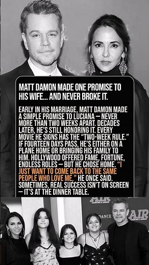 Matt Damon’s “Two Week Rule” — The Promise That Redefined Hollywood Love ❤️