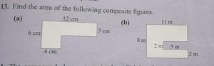 Find the area of the following composite figures:(a) Composit... | Filo