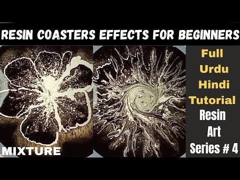 Resin Coaster Floating Powder Effects | Resin Art For Beginners | Resin Coaster Tutorial | Resin Art