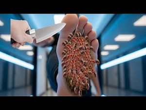 Deep Cleaning Animation ASMR—Removing Ticks, Maggots & Insects From Foot (Satisfying & Relaxing)