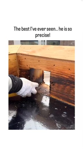 vyro.clip on Instagram: "The video captures a roofer expertly applying torch-down bitumen membrane to a wooden deck in snowy conditions, using a propane torch for precise heating and adhesion while fitting metal flashing for edge protection. Posted by architect @Layemie001 , the content praises the worker's skill, reflecting appreciation for meticulous construction techniques in waterproofing low-slope surfaces. Torch-down roofing, as shown, bonds layers via heat for durability, but winter use d