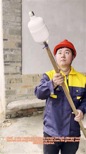 No Ladder Needed! DIY Bulb Changer for High Ceilings 🛠️💡