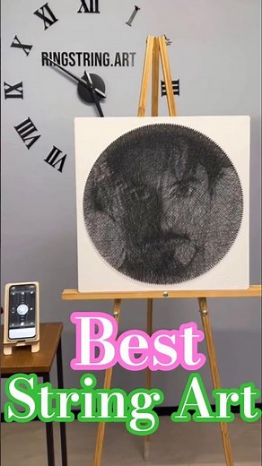 Spiral String Art String Art Tutorial Diy String Art/Simple And Creative String Art Triangle #shorts