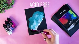 Black Alcohol Ink Paper - 25 Sheets Pixiss Heavy Weight Art Paper for Alcohol Ink & Watercolor - Extra Smooth Synthetic Paper A4 8x12 inches, 300gsm