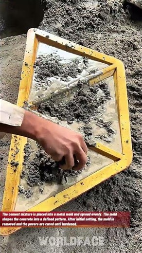 Manual Concrete Paver Mold | Handcrafted Cement Block Pattern Process