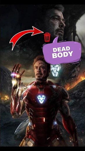 What happened to the body of Tony Stark after his death in Endgame? ||#shorts