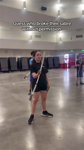 Guess who broke their sabre level impossible 😧 #colorguard #winterguard #wgasc #fyp (Repost because of an error)