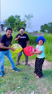Ghost solves Daughter and father balloon problem 🤗🤣🤪😱 #shorts #funny #trending #funnyvideo