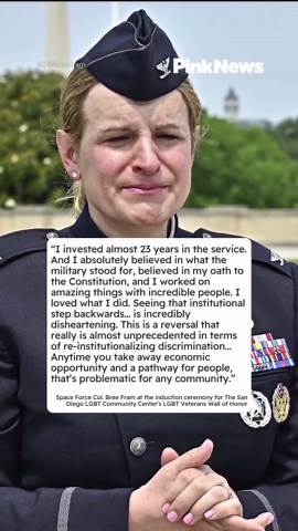 High-ranking trans officer Bree Fram speaks out after military ban: "That oath has no expiration date."