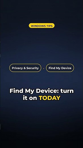 Turn On Find My Device for Your Laptop #Shorts
