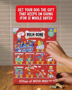 Gift your dog with the Milk-Bone Advent Calendar and make it a very merry (and delicious) Howliday! | Milk-Bone