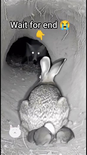 rabbit🐰saves his baby in 🏠home with fox 🦊#shorts #shortsfeed #ytshorts #youtubeshorts #rabbit