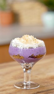 848 reactions · 94 shares | Ube yogurt? It’s possible!  We made this tasty ube parfait using Emborg Natural Yogurt and we are in love. It’s a simple yet special recipe that you can serve as a dessert or even make a breakfast version by adding granola and fresh fruits. Try this at home today! #EmborgJoyInCooking | FEATR | Facebook