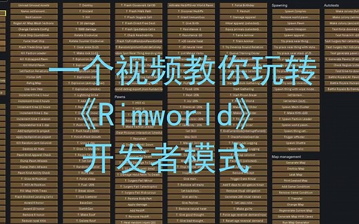 【Rimworld】开发者模式常用指令介绍