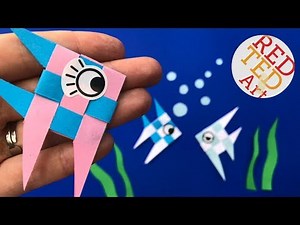 Paper Fish Weaving DIY (Not Origami but Kirigami) - Fish Paper Folding