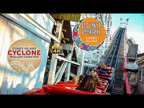 2023 Coney Island Cyclone On Ride Back Seat 4K POV Luna Park Coney Island